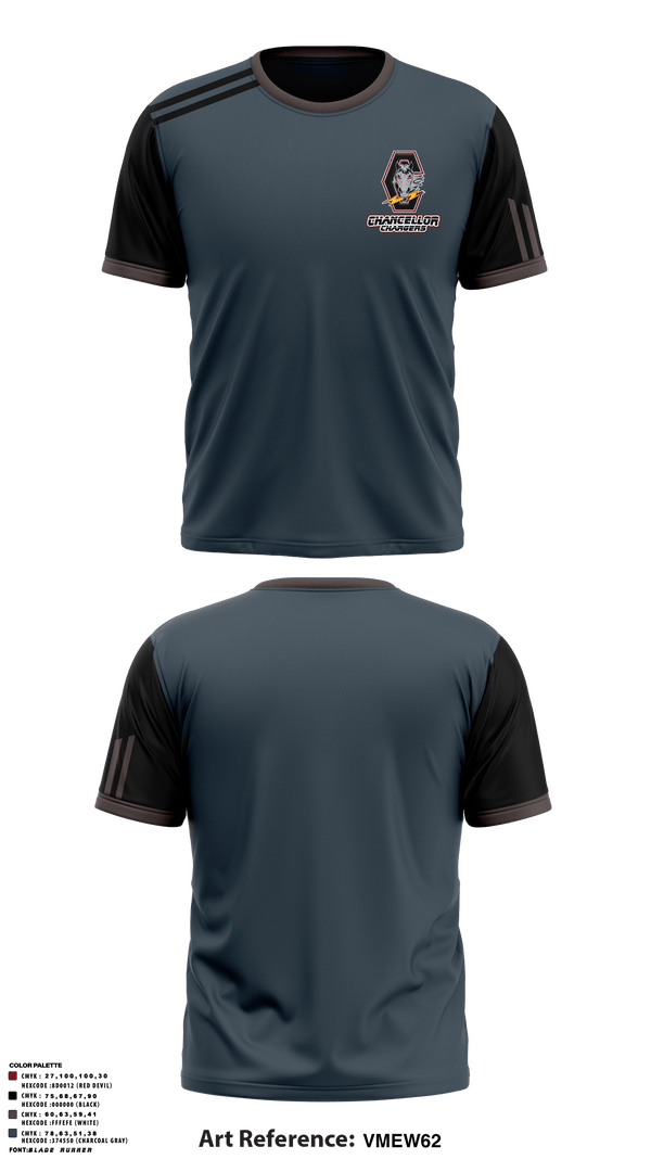 Short Sleeve Performance Shirt, Chancellor Chargers, Wrestling, Teamtime, Team time, sublimation, custom sports apparel, team uniforms, spirit wear, spiritwear, sports uniforms, custom shirts, team store, custom team store, fundraiser sports, apparel fundraiser
