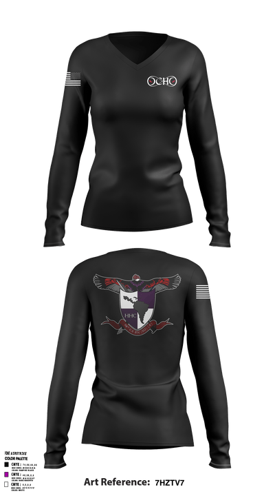 98th CA BN 97220927 Women's Long Sleeve V-neck Shirt - 5