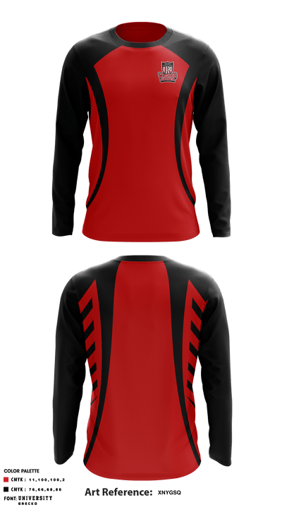 Wagner High School Soccer 44732640 Long Sleeve Performance Shirt - 1