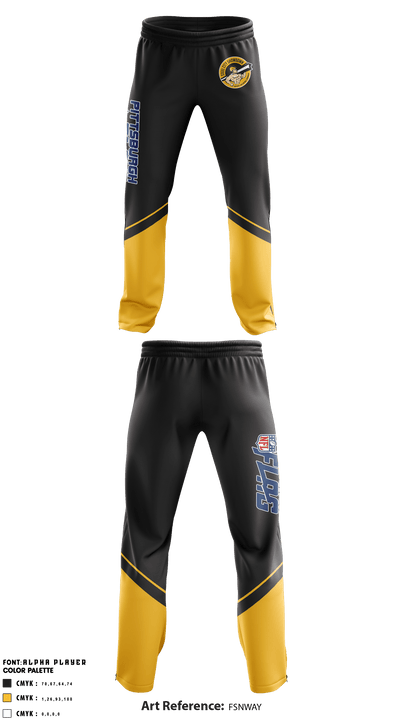 Pittsburgh Nfl League 22443568 Sweatpants - 2