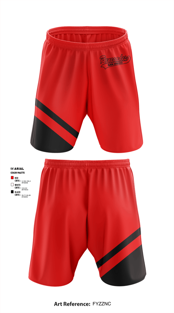Athletic Shorts With Pockets, San Diego Renegades, Spirit Store, Teamtime, Team time, sublimation, custom sports apparel, team uniforms, spirit wear, spiritwear, sports uniforms, custom shirts, team store, custom team store, fundraiser sports, apparel fundraiser