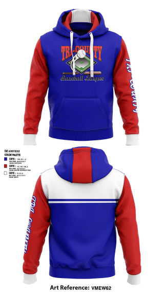 Hoodie, Tri County Baseball-Bronco League, Baseball, Teamtime, Team time, sublimation, custom sports apparel, team uniforms, spirit wear, spiritwear, sports uniforms, custom shirts, team store, custom team store, fundraiser sports, apparel fundraiser