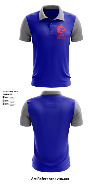 Chisholm Wolf Pack Wrestling Club 24490312 Short Sleeve Performance Polo - 1