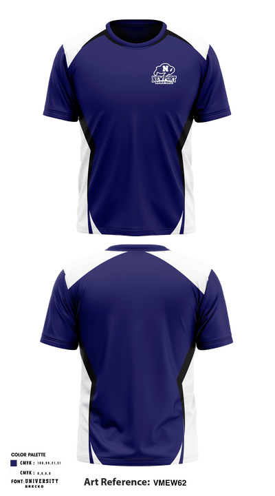 Newport High School Basketball 82176743 Short Sleeve Performance Shirt - 1