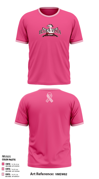 Bella Vista High School softball 97622292 Short Sleeve Performance Shirt - 1 (2)