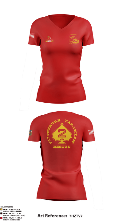 Pittsburgh EMS Medic 2 92160819 Women's Short Sleeve V-neck Shirt - 3