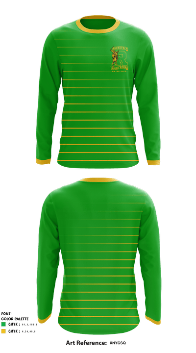 Roosevelt High School Water Polo 75508193 Long Sleeve Performance Shirt - 1