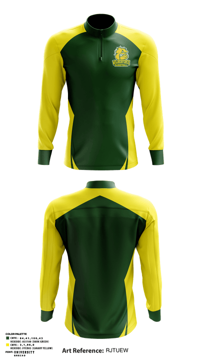 Wilberforce University Basketball 73208937 Quarter Zip Jacket - 1