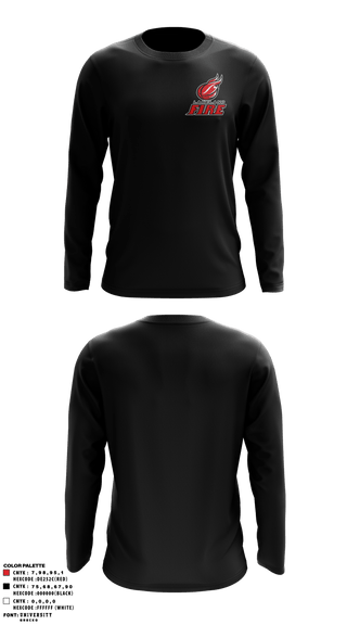 Long Sleeve Performance Shirt, Lakeland Fire, Men's Basketball, Teamtime, Team time, sublimation, custom sports apparel, team uniforms, spirit wear, spiritwear, sports uniforms, custom shirts, team store, custom team store, fundraiser sports, apparel fundraiser