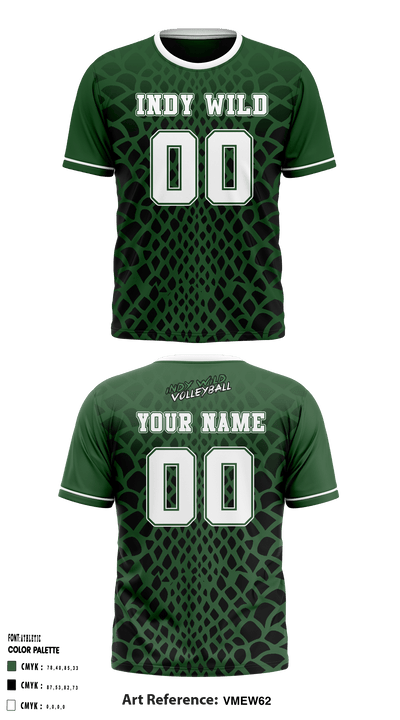 Indy Wild Volleyball 47140100 Short Sleeve Performance Shirt - 4