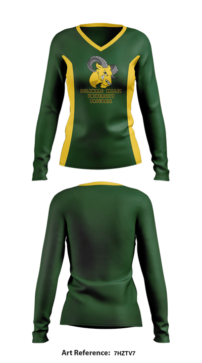 Delaware Valley University Athletics 30114104 Women's Long Sleeve V-neck Shirt - 2