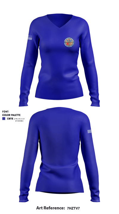 Spartanburg 9-1-1 4875314 Women's Long Sleeve V-neck Shirt - 1