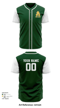 Saint Albert High School Baseball 33375339 Full Button Baseball Jersey - 7