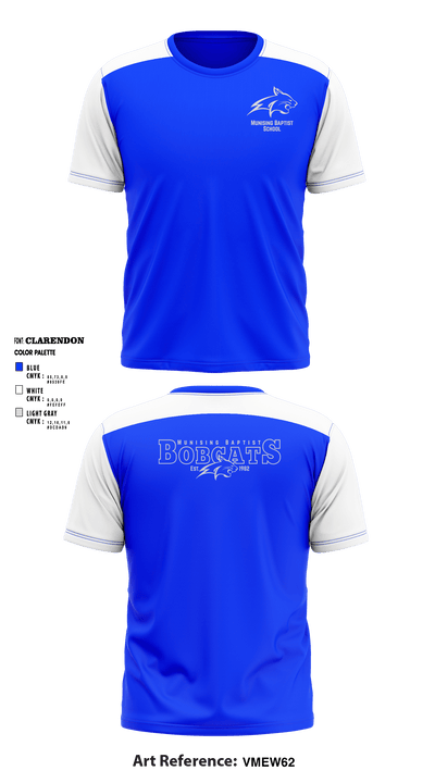 Munising Baptist School Bobcats 47344800 Short Sleeve Performance Shirt - 1