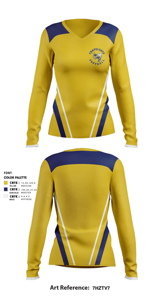 Women's Long Sleeve Vneck Shirt, Chapelgate Christian Academy Softball, Softball, Teamtime, Team time, sublimation, custom sports apparel, team uniforms, spirit wear, spiritwear, sports uniforms, custom shirts, team store, custom team store, fundraiser sports, apparel fundraiser
