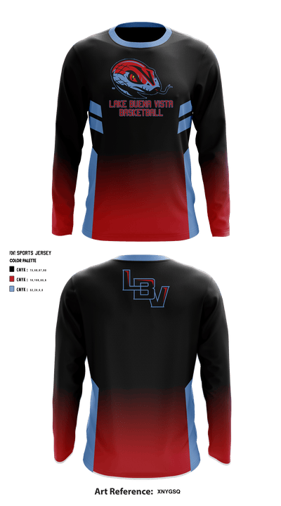 Lake Buena Vista High School Basketball 41118945 Long Sleeve Shooting Shirt - 2