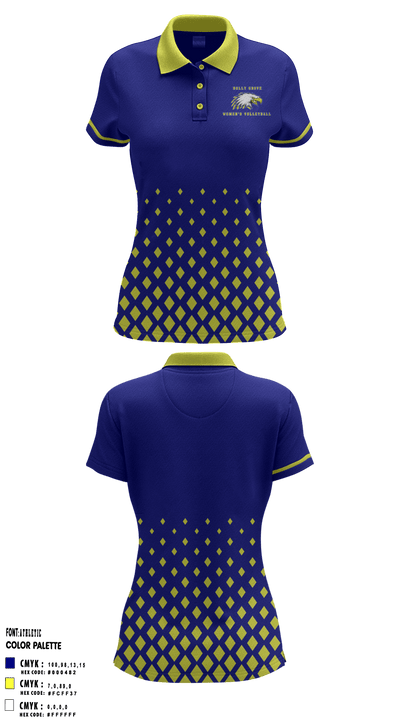 Holly Grove Volleyball 46763654 Women's Short Sleeve Performance Polo  - 1