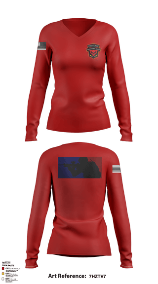 Women's Long Sleeve Vneck Shirt, Cyndicate Operational Group, E-Sports, Teamtime, Team time, sublimation, custom sports apparel, team uniforms, spirit wear, spiritwear, sports uniforms, custom shirts, team store, custom team store, fundraiser sports, apparel fundraiser