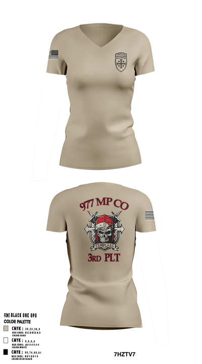3/977 MP CO 21732710 Women's Short Sleeve V-neck Shirt - 3