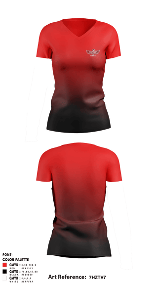 Women's Short Sleeve Vneck Shirt, Renton Redhawks, Tennis, Teamtime, Team time, sublimation, custom sports apparel, team uniforms, spirit wear, spiritwear, sports uniforms, custom shirts, team store, custom team store, fundraiser sports, apparel fundraiser