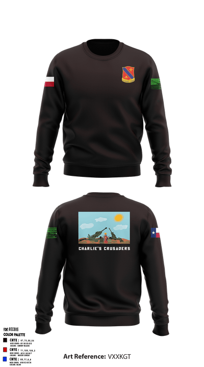 Crusaders 1/133rd FA 56474981 Crew Neck Sweatshirt - 2