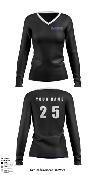 Women's Long Sleeve Vneck Shirt, Slammers FP, Softball, Teamtime, Team time, sublimation, custom sports apparel, team uniforms, spirit wear, spiritwear, sports uniforms, custom shirts, team store, custom team store, fundraiser sports, apparel fundraiser