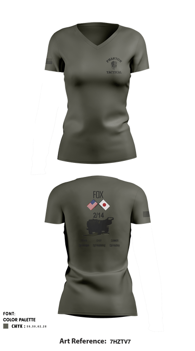Fox Battery 74393453 Women's Short Sleeve V-neck Shirt - 2