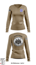Bravo, 305th MI BN 32687381 Women's Long Sleeve V-neck Shirt - 3