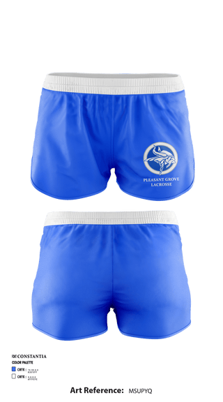 Women's Shorts, Pleasant Grove High School Lacrosse, Women's Lacrosse, Teamtime, Team time, sublimation, custom sports apparel, team uniforms, spirit wear, spiritwear, sports uniforms, custom shirts, team store, custom team store, fundraiser sports, apparel fundraiser