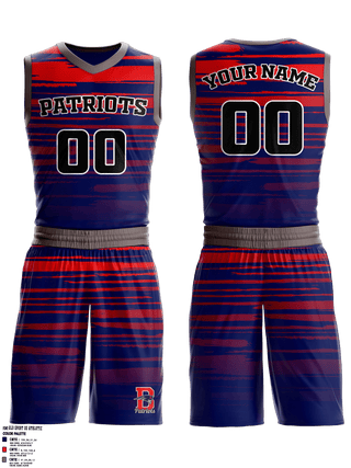 Mens Reversible Basketball Jersey, Patriots, Men's Basketball, Teamtime, Team time, sublimation, custom sports apparel, team uniforms, spirit wear, spiritwear, sports uniforms, custom shirts, team store, custom team store, fundraiser sports, apparel fundraiser