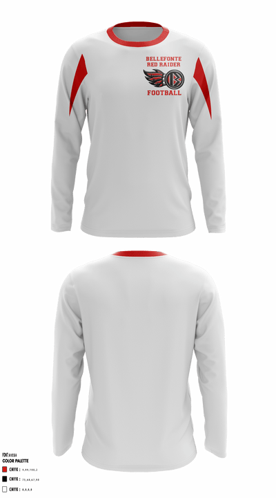 Bellefonte Youth Football And Cheerleading 3157764 Long Sleeve Shooting Shirt - 1