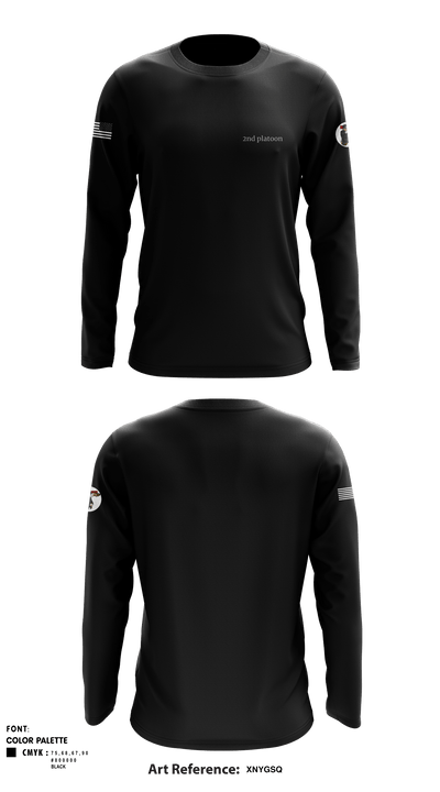2nd platoon 93928101 Long Sleeve Performance Shirt - 1