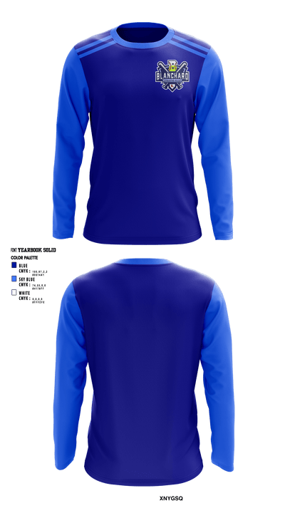 Blanchard Athletic Club 64147570 Long Sleeve Performance Shirt - 1