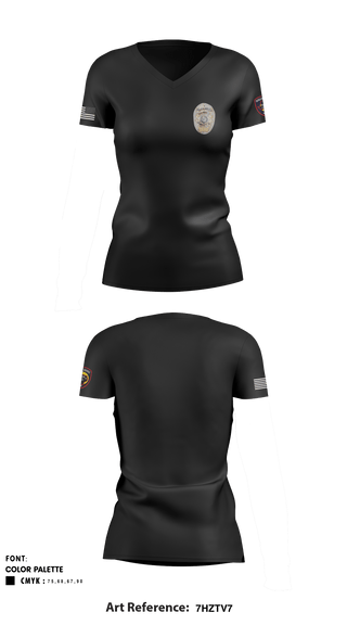 Women's Short Sleeve Vneck Shirt, , Police, Teamtime, Team time, sublimation, custom sports apparel, team uniforms, spirit wear, spiritwear, sports uniforms, custom shirts, team store, custom team store, fundraiser sports, apparel fundraiser
