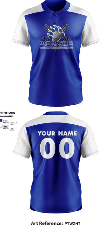 Full Button Softball Jersey, Bennington Athletic League, Softball, Teamtime, Team time, sublimation, custom sports apparel, team uniforms, spirit wear, spiritwear, sports uniforms, custom shirts, team store, custom team store, fundraiser sports, apparel fundraiser
