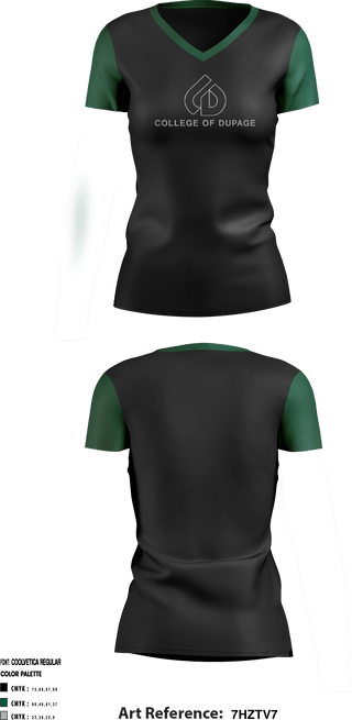 Women's Short Sleeve Vneck Shirt, College of DuPage Alumni, School Spirit Store, Teamtime, Team time, sublimation, custom sports apparel, team uniforms, spirit wear, spiritwear, sports uniforms, custom shirts, team store, custom team store, fundraiser sports, apparel fundraiser