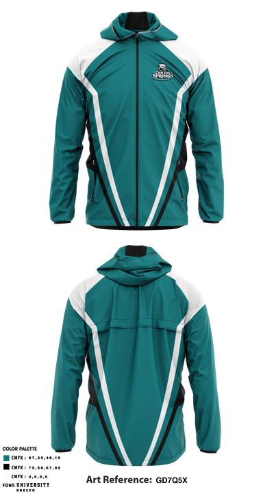 Canyon Springs Wrestling 45198779 Windbreaker - 1
