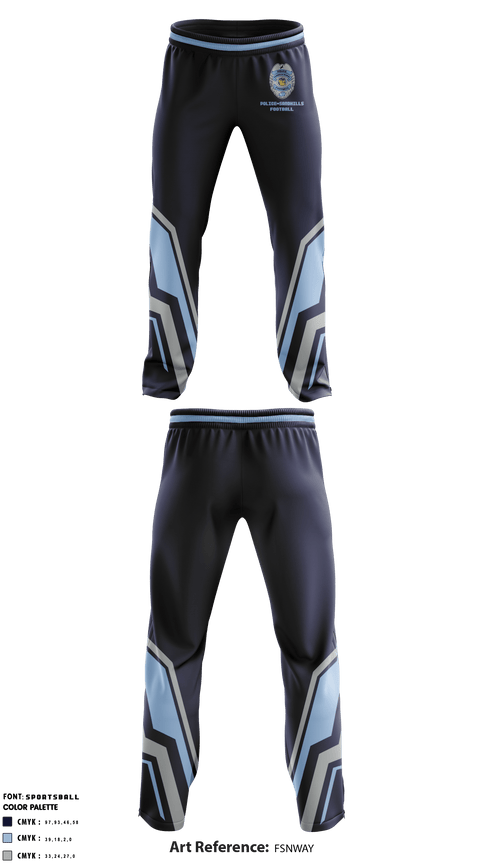Sweatpants, Police Youth Football, School Spirit Store, Teamtime, Team time, sublimation, custom sports apparel, team uniforms, spirit wear, spiritwear, sports uniforms, custom shirts, team store, custom team store, fundraiser sports, apparel fundraiser