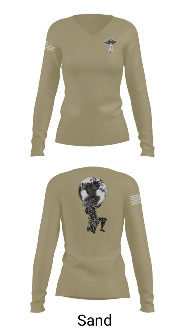 Women's Long Sleeve Vneck Shirt, , Air Force, Teamtime, Team time, sublimation, custom sports apparel, team uniforms, spirit wear, spiritwear, sports uniforms, custom shirts, team store, custom team store, fundraiser sports, apparel fundraiser