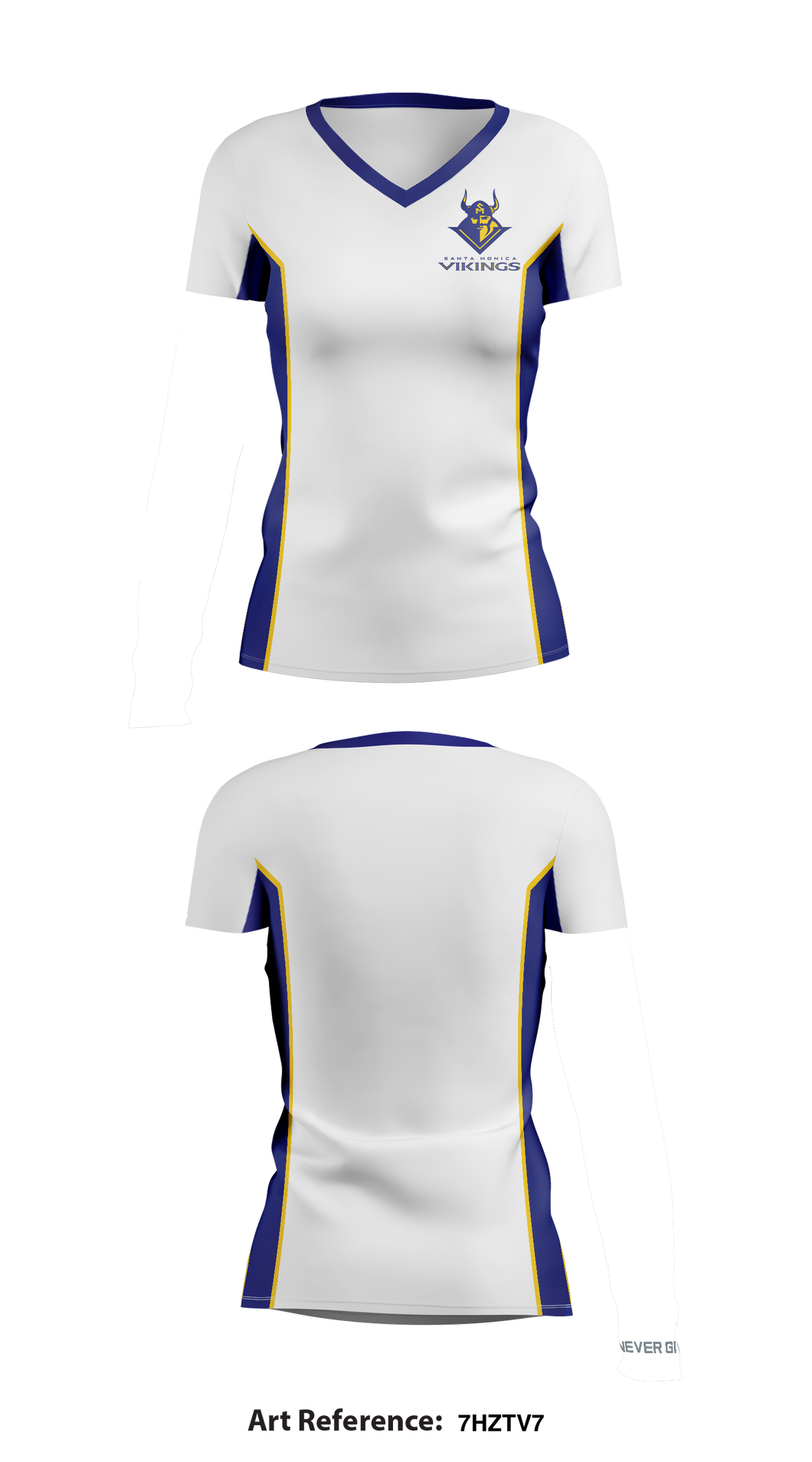 Santa Monica lacrosse 81580290 Women's Short Sleeve V-neck Shirt - 1