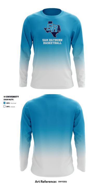 Sam Rayburn High School Basketball 55043972 Long Sleeve Shooting Shirt - 1