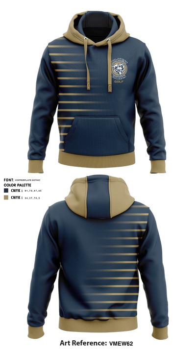 Tri-West High School Golf 24318444 Hoodie - 1