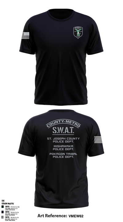 St. Joseph County SWAT 30759659 Short Sleeve Performance Shirt - 1
