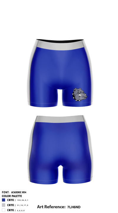 Mastery South Lady Bulldogs 88871826 Women's Compression Shorts - 1
