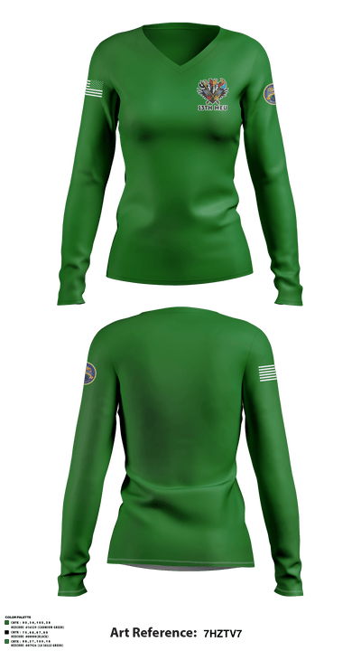 13th MEU 13420129 Women's Long Sleeve V-neck Shirt - 3