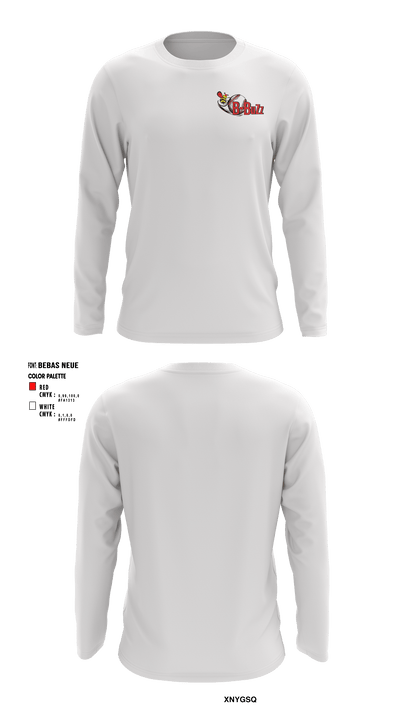 B Buzz Baseball League 70409945 Long Sleeve Performance Shirt - 2