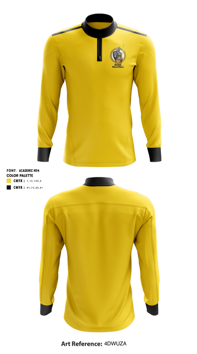 Ocoee High School Volleyball 86759359 Quarter Zip Jacket - 1