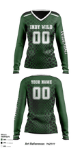 Indy Wild Volleyball 47140100 Women's Long Sleeve V-neck Shirt - 2