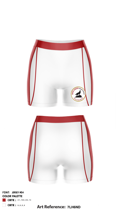 Days Creek Middle School Volleyball 3108474 Women's Compression Shorts - 2