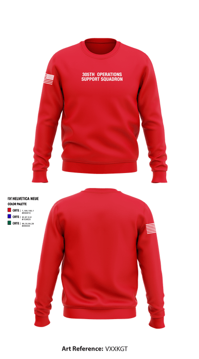 305th  Operations Support Squadron 52464357 Crew Neck Sweatshirt - 1